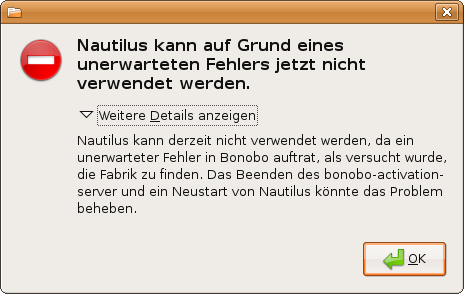 Bildschirmfoto von Nautilus