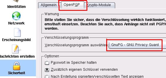 Allgemeine KMail-Einstellungen